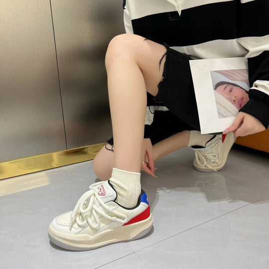 Damen Sportliche High-Top Sneakers mit atmungsaktiver Oberflächenstruktur und rutschfester Sohle EB