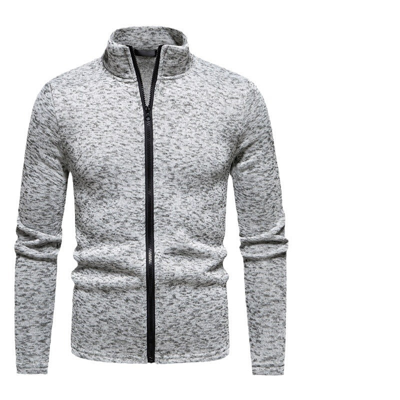 Herren Fleecejacke mit Stehkragen und durchgehendem Reißverschluss EB