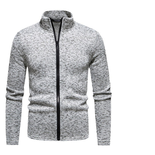 Herren Fleecejacke mit Stehkragen und durchgehendem Reißverschluss EB