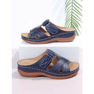 Damen Komfortable Clogs mit dekorativen Riemen EB