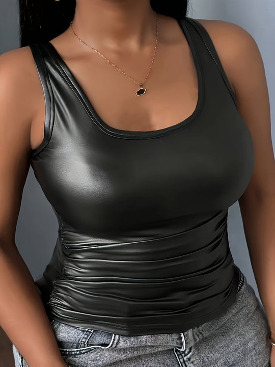 Damen Body mit glänzender Oberfläche und figurbetontem Schnitt EB