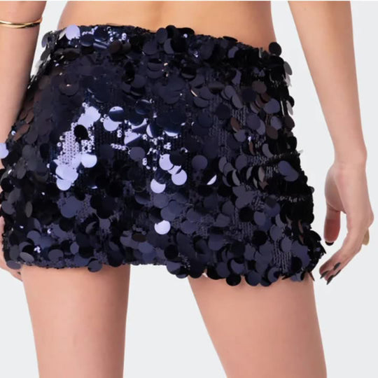 Damen Glitzernder Minirock mit Pailletten EB