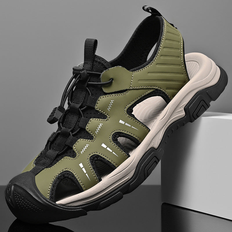 Herren Sportliche Outdoor-Sandalen mit rutschfester Sohle und verstellbarem Riemen EB