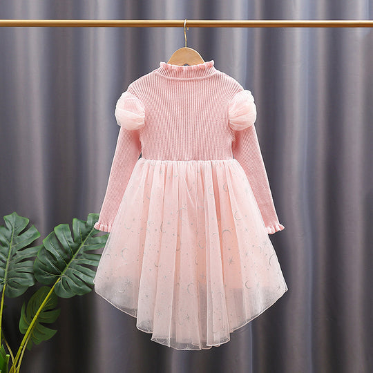 Mädchen Prinzessinnenkleid mit Tüllrock und funkelnden Details EB