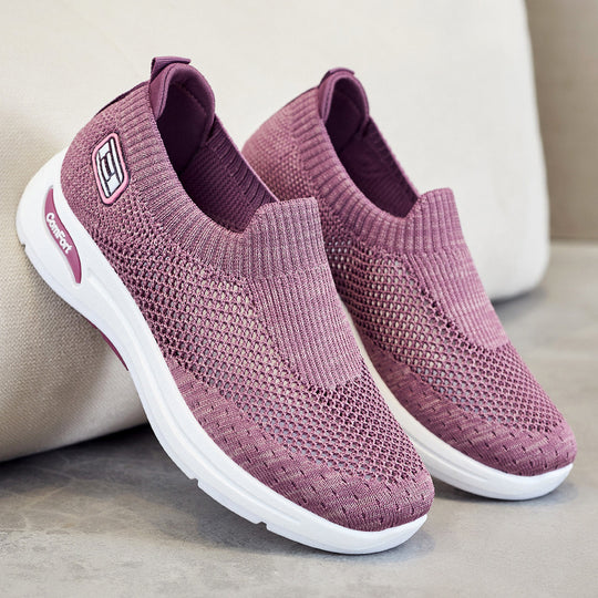 Damen Atmungsaktive Slip-On Sneakers mit weichem Stretch-Obermaterial EB