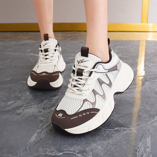 Damen Sportliche Sneakers mit atmungsaktiver Mesh-Oberfläche und rutschfester Sohle EB 1771155244