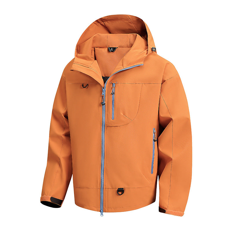 Herren technische Outdoor-Jacke mit Gewebe und verstellbarem Kapuzensystem EB