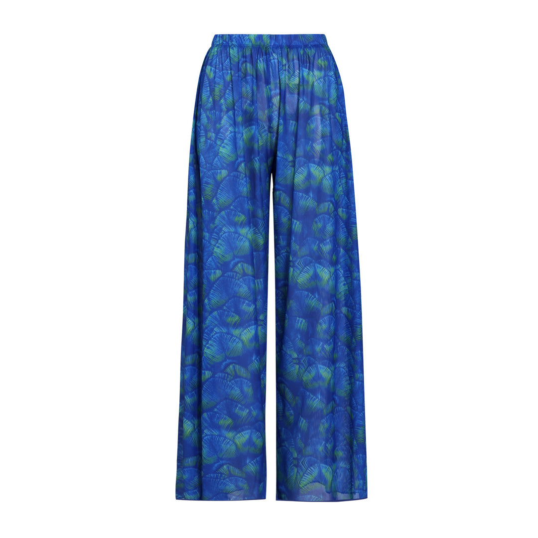 Damen weite Strandhose mit Schlangenmuster EB