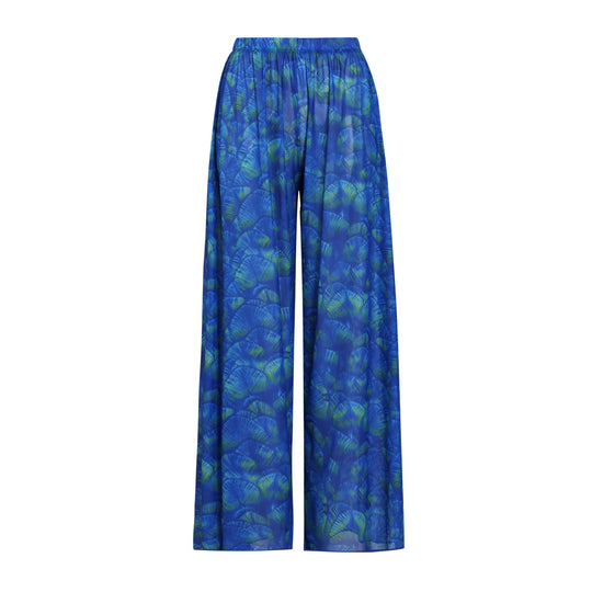 Damen weite Strandhose mit Schlangenmuster EB