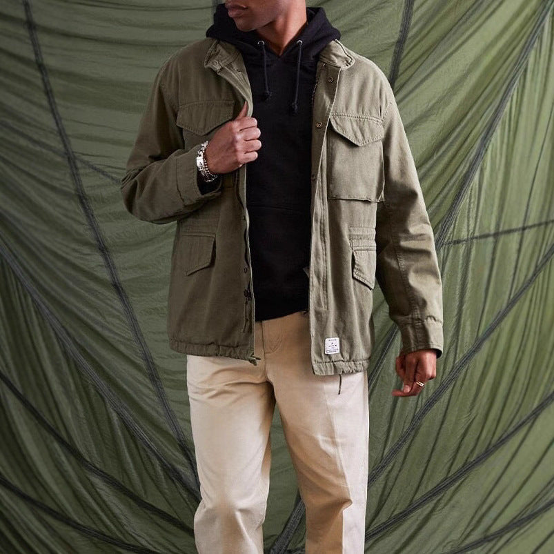Herren praktische Utility-Jacke mit mehreren Taschen EB
