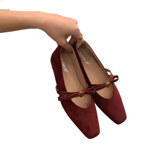 Damen Elegante Mules aus weichem Wildleder mit modischem Schleifen-Detail EB