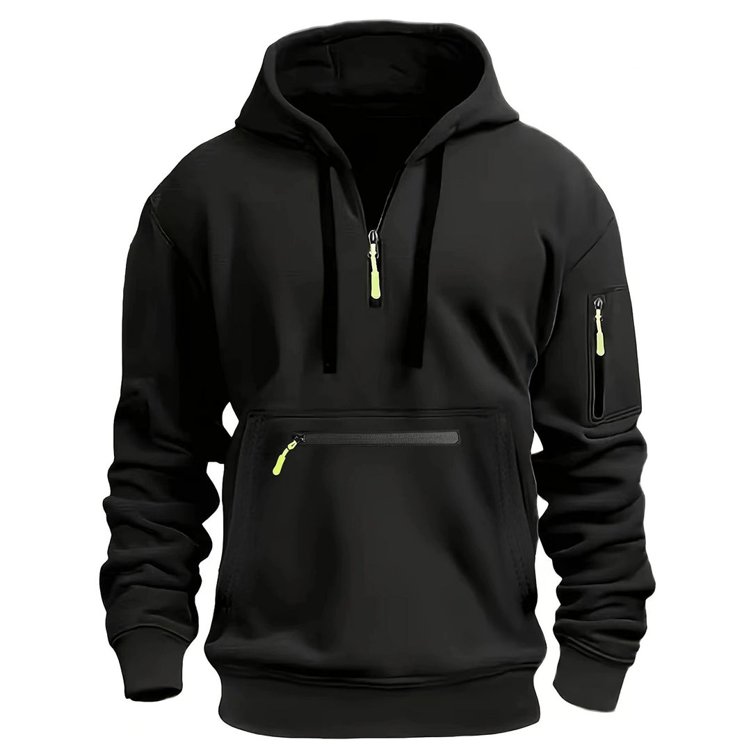 Herren praktischer Zip-Hoodie mit reflektierenden Details und verschiedenen Taschen EB