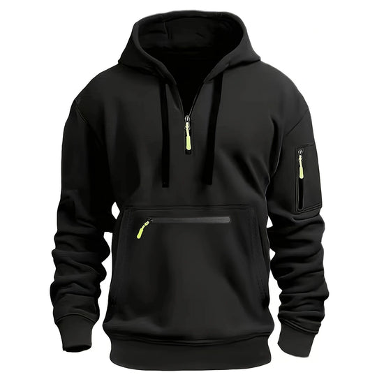 Herren praktischer Zip-Hoodie mit reflektierenden Details und verschiedenen Taschen EB