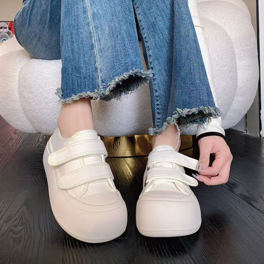 Damen Slip-On Sneakers mit verstellbarem Klettverschluss und gepolsterter Sohle EB