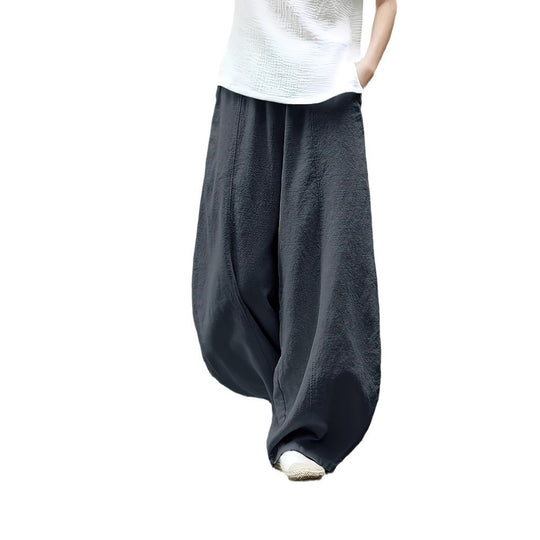 Damen Elegante Palazzo-Hose mit bequemer Passform und lockerem Schnitt EB
