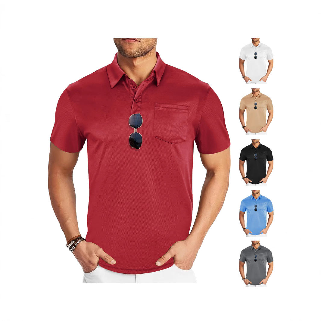 Herren nan funktionales Polohemd mit Brusttasche und atmungsaktiver Meshstruktur EB