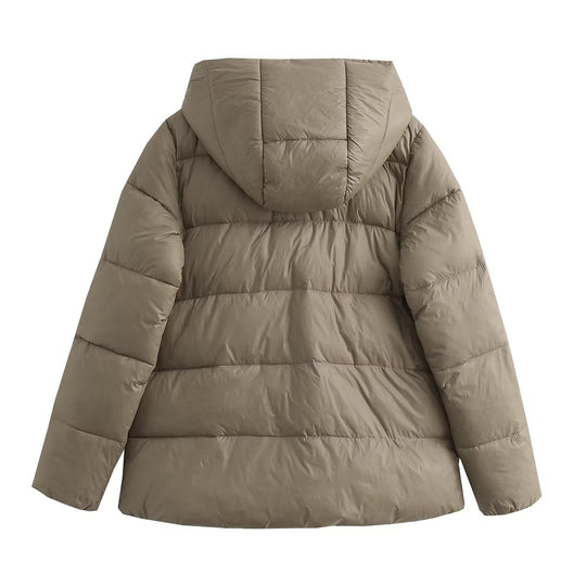 Damen wärmeisolierende Kunstfaserjacke mit abnehmbarer Kapuze EB