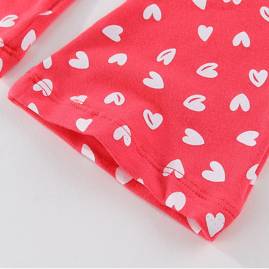 Mädchen Schlagleggings mit süßem Herzen-Print EB