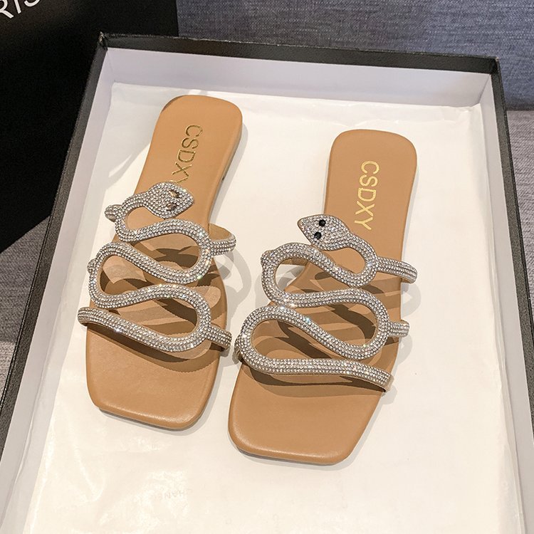 Damen Sandalen mit funkelndem Strass-Design und komfortabler Sohle EB