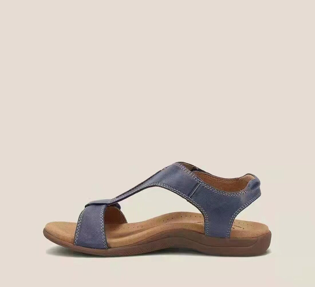 Damen Komfortable Zehentrenner-Sandaletten mit ergonomischem Fußbett und verstellbarem Riemendesign EB