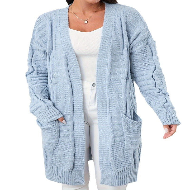 Damen Strickjacke mit strukturiertem Muster und praktischen Taschen EB