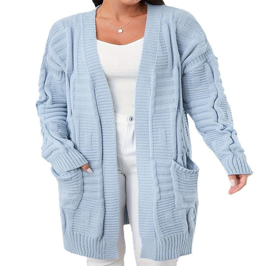 Damen Strickjacke mit strukturiertem Muster und praktischen Taschen EB