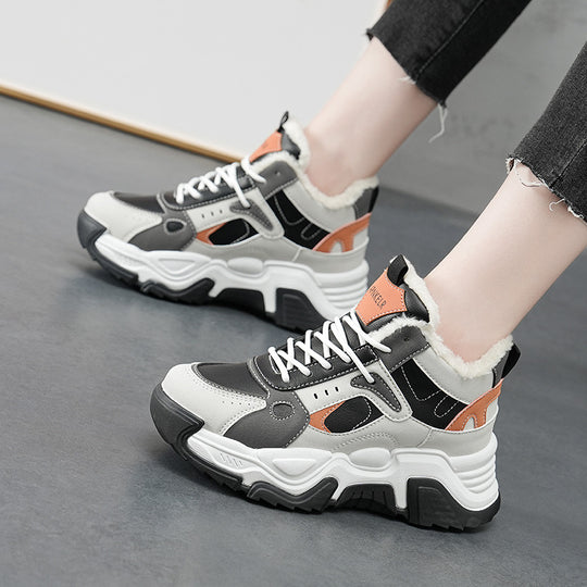 Damen modische High-Top Sneakers mit weichem Innenfutter und rutschfester Sohle EB