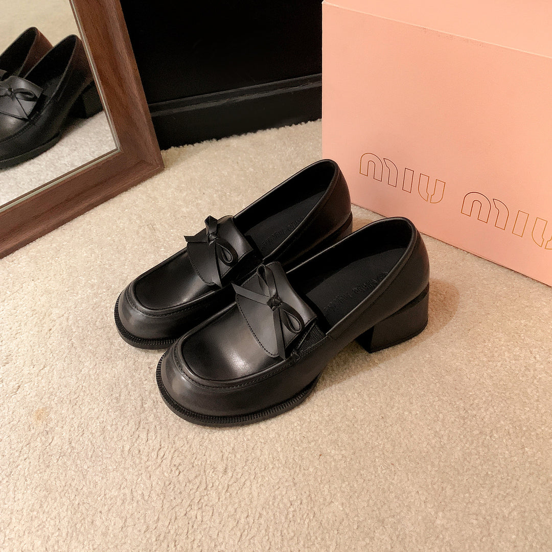 Damen elegante Mokassins mit stilvollem Schleifen-Detail EB