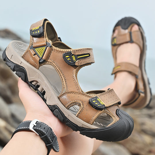 Herren Sportliche Freizeitsandalen mit einem praktischen Klettverschluss und rutschfester Sohle EB