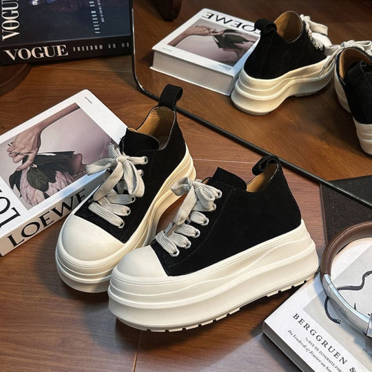 Damen Sneakers mit dickem Plateau und atmungsaktivem Obermaterial EB