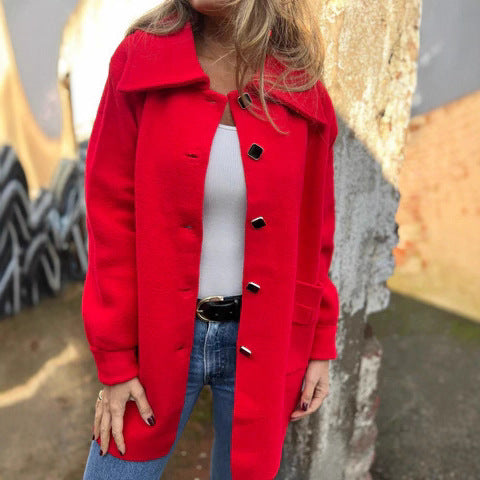 Damen Fleece Jacke mit modernem Kragen EB