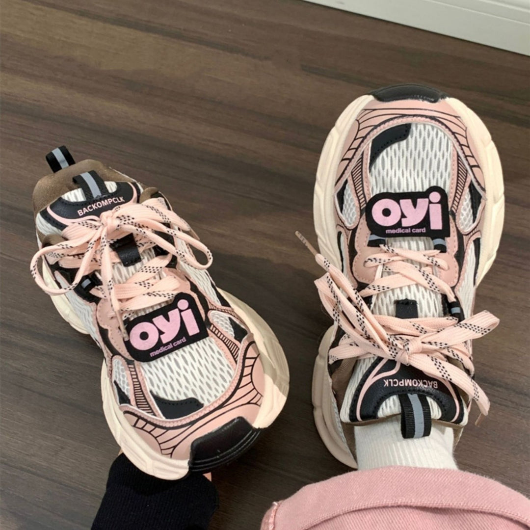 Damen Atmungsaktive Lauf Sneakers mit gepolsterter Sohle und trendigem Design EB