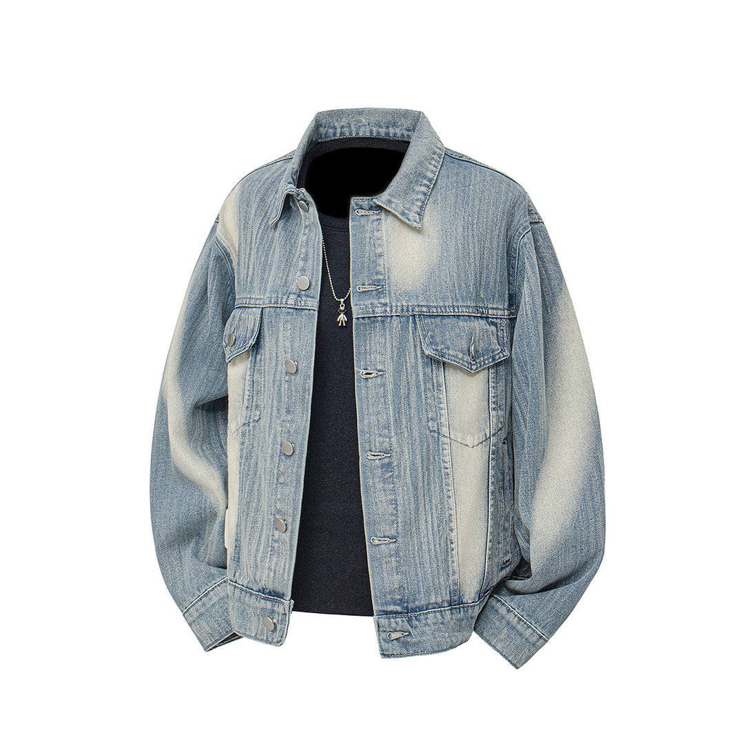 Damen Denimjacke im Vintage-Stil mit lässigem Schnitt und praktischem Druckknopfverschluss EB