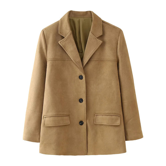 Damen elegante gesteppte Blazerjacke mit praktischen Taschen EB