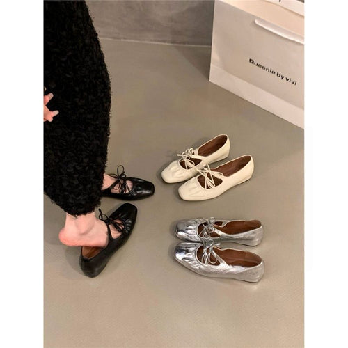 Damen Stylische Riemchen Mules mit dekorativem Schnürdetail EB