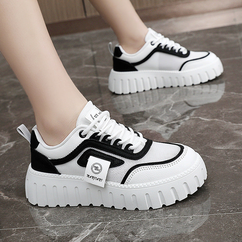 Damen Sportliche Chunky Sneakers mit rutschfester Profilsohle und atmungsaktivem Obermaterial EB