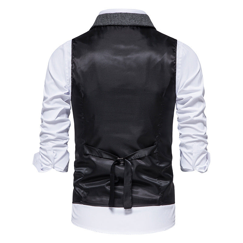 Herren elegante Weste im Hahnentrittmuster EB
