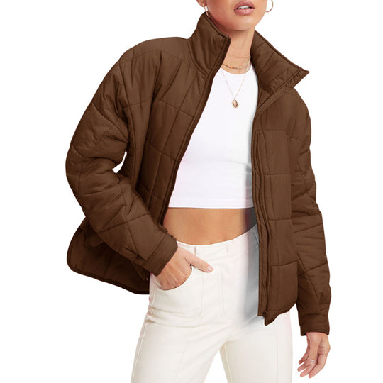 Damen wärmeisolierte Steppjacke mit hohem Kragen EB