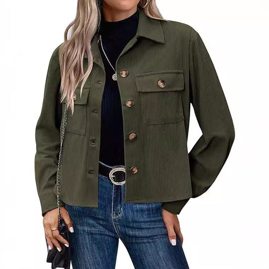 Damen lässige Overshirt-Jacke EB