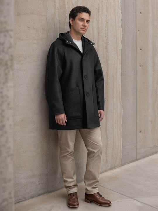 Herren praktische und elegante Softshell-Jacke mit Kapuze EB