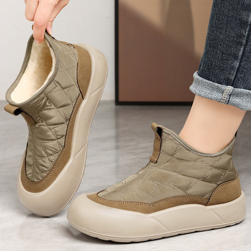 Damen Isolierte Winterboots mit rutschfester Sohle und kuscheligem Futter EB