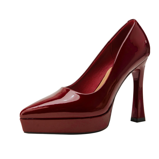 Damen Glamouröse High Heels mit Plateau und spitz zulaufendem Design EB