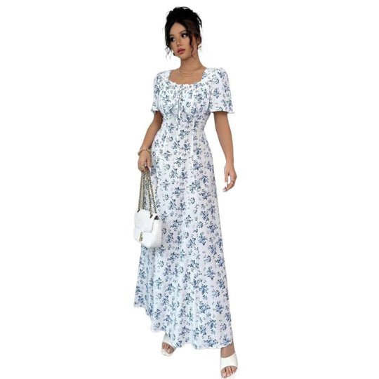 Damen Maxi-Kleid im romantischen Blumenmuster EB