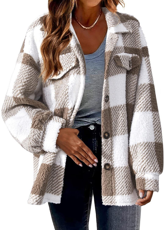 EB | Fleecejacke mit Karomuster Warm
