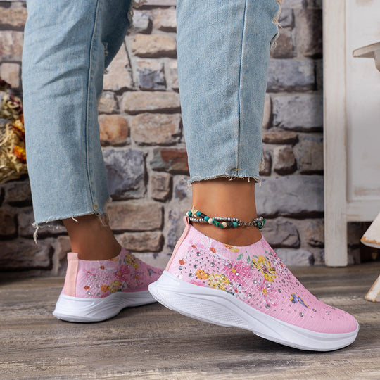 Schmetterlingsdruck Slip-On Schuhe EB