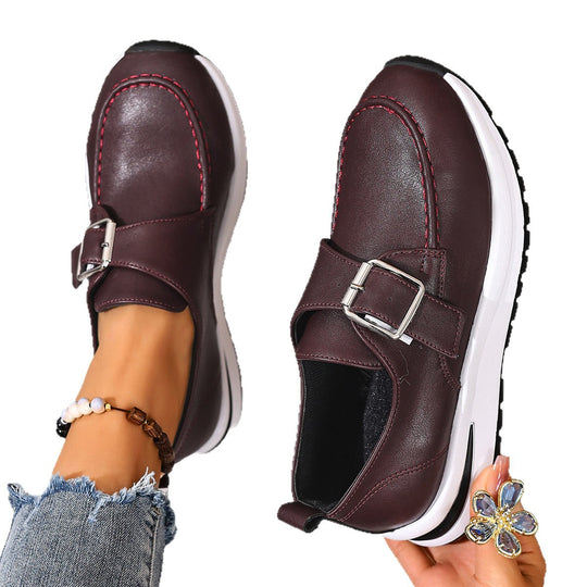 Damen Sportliche Mokassins mit modischem Schnallen-Detail EB