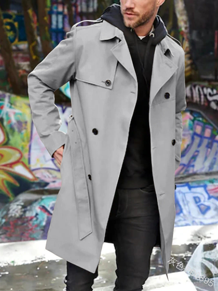 Herren Trenchcoat mit klassischem Stil EB
