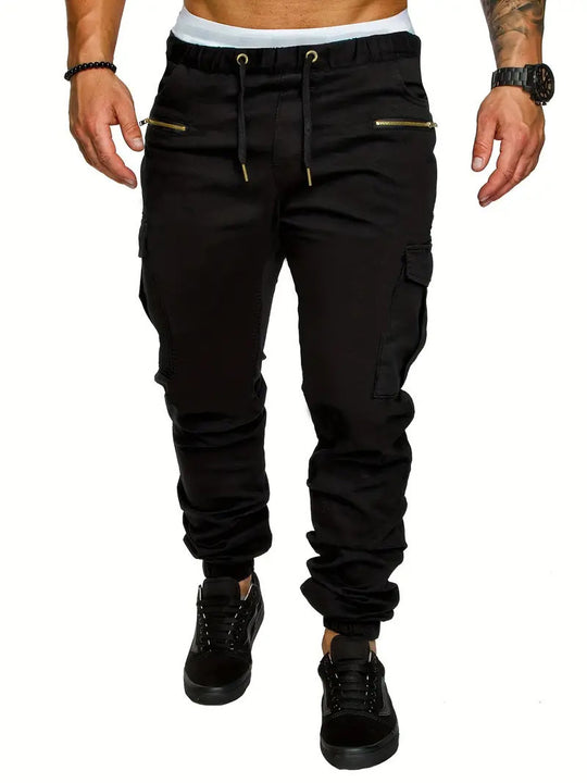 Herren Cargo-Jogginghose mit elastischem Bund und praktischen Reißverschlusstaschen EB