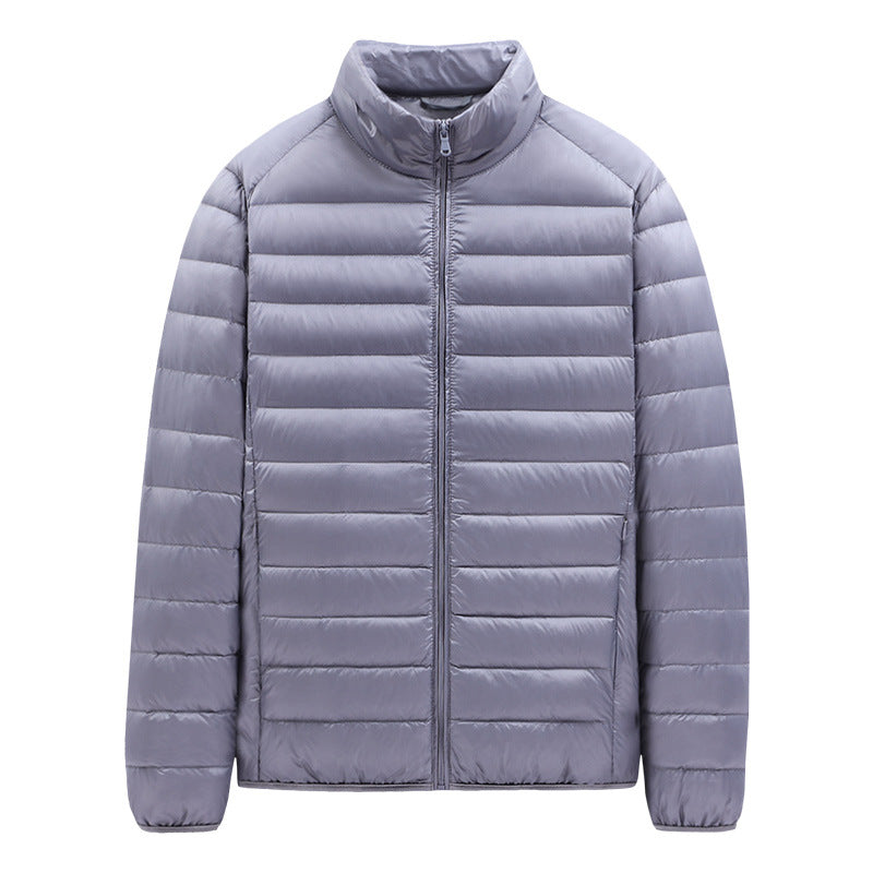 Herren nan ultraleichte gesteppte Steppjacke mit Stehkragen und durchgehendem Reißverschluss EB
