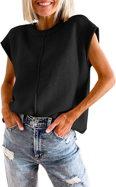 Damen lässiges Strickoberteil mit überschnittenen Schultern und strukturierter Textur EB